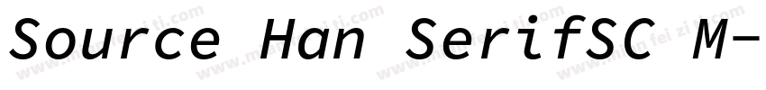 Source Han SerifSC M字体转换
